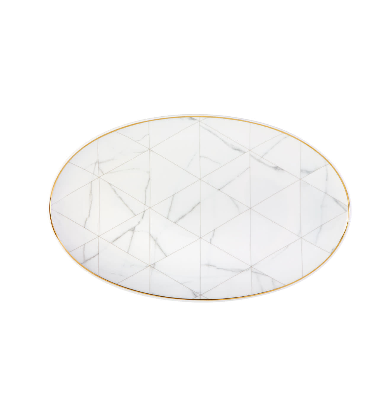 Carrara White Marble Oval Platter Large