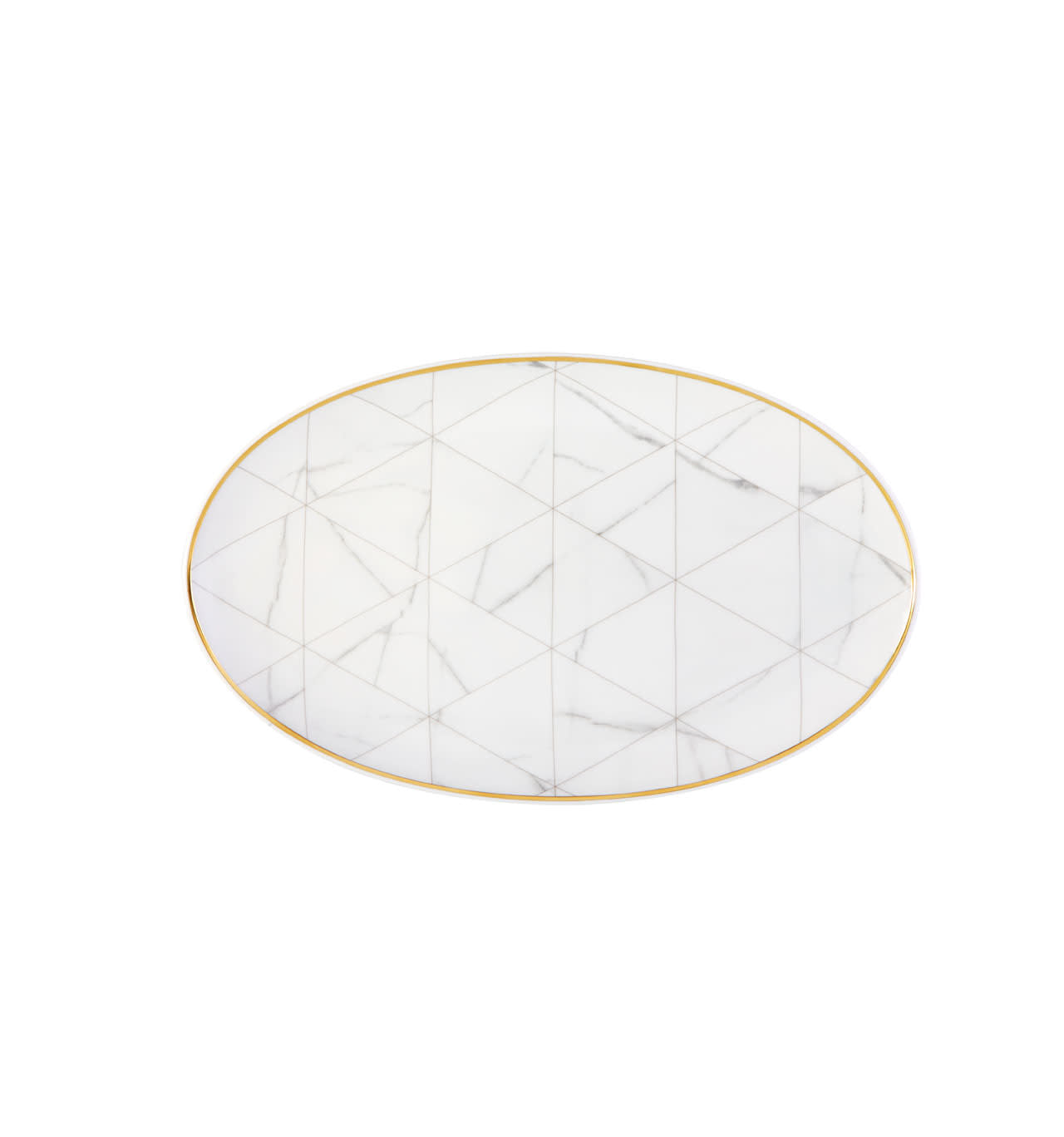 Carrara White Marble Oval Platter Small