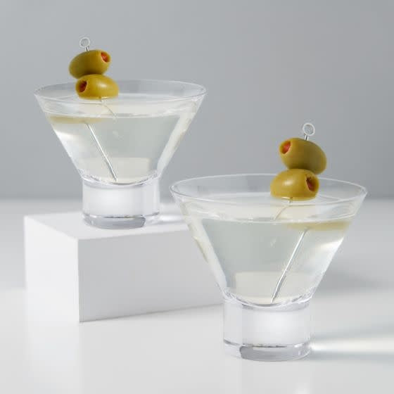 Heavy Base Crystal Martini Glass