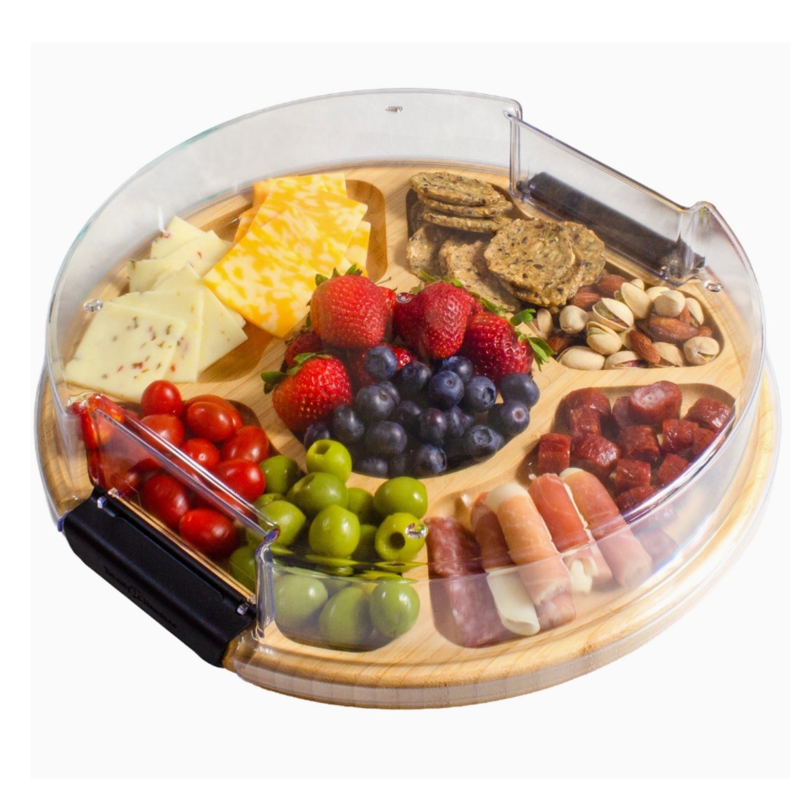 Round Charcuterie Board with Locking Lid