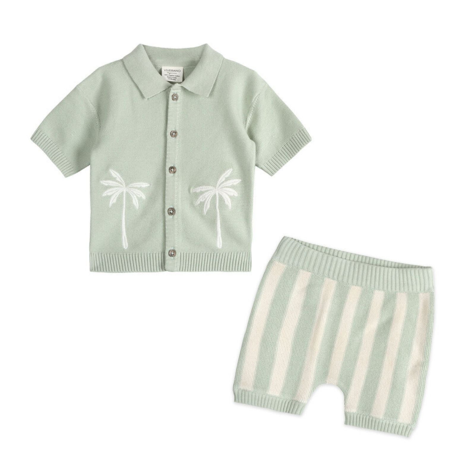 Palm Trees Shirt and Shorts Set
