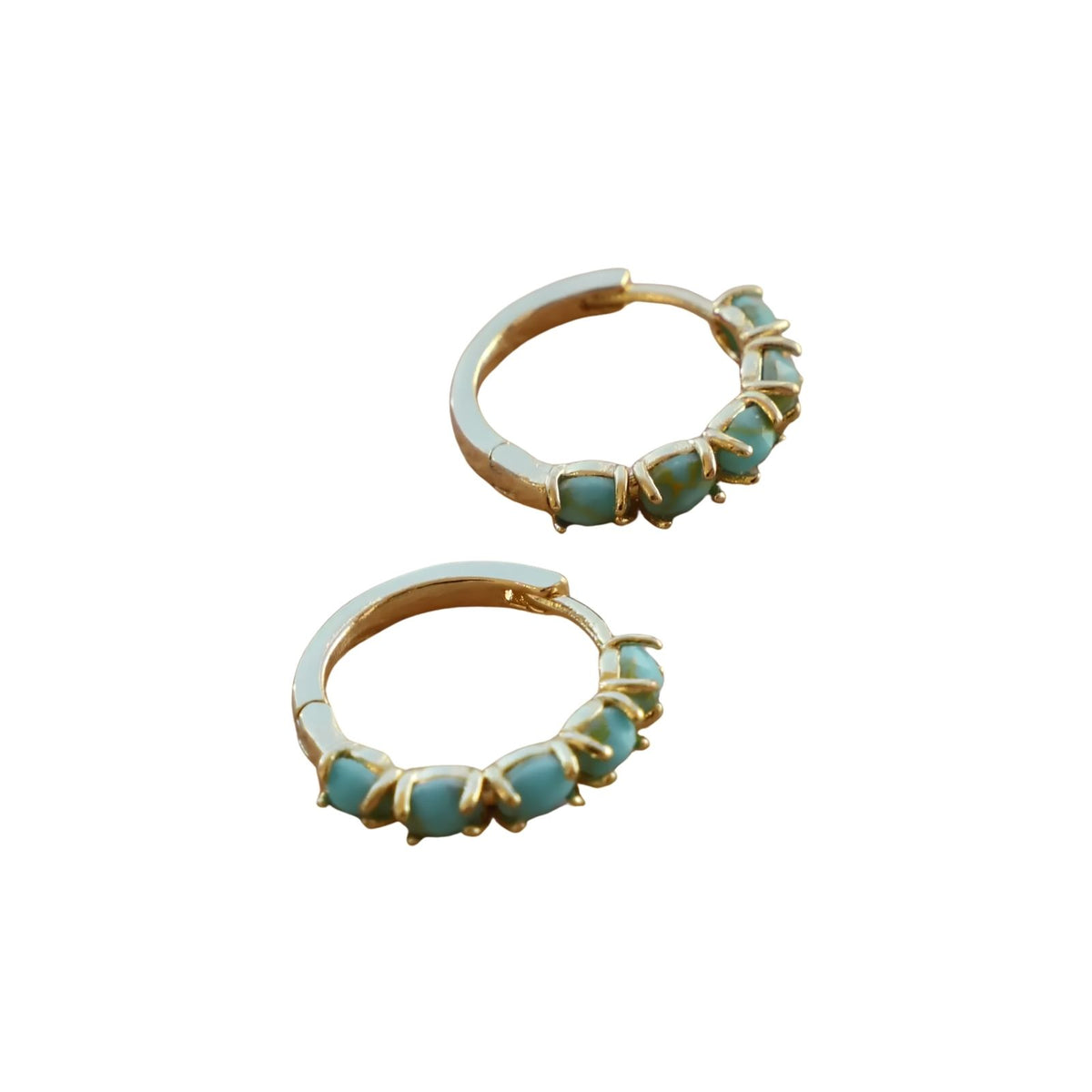 Turquoise Hoops