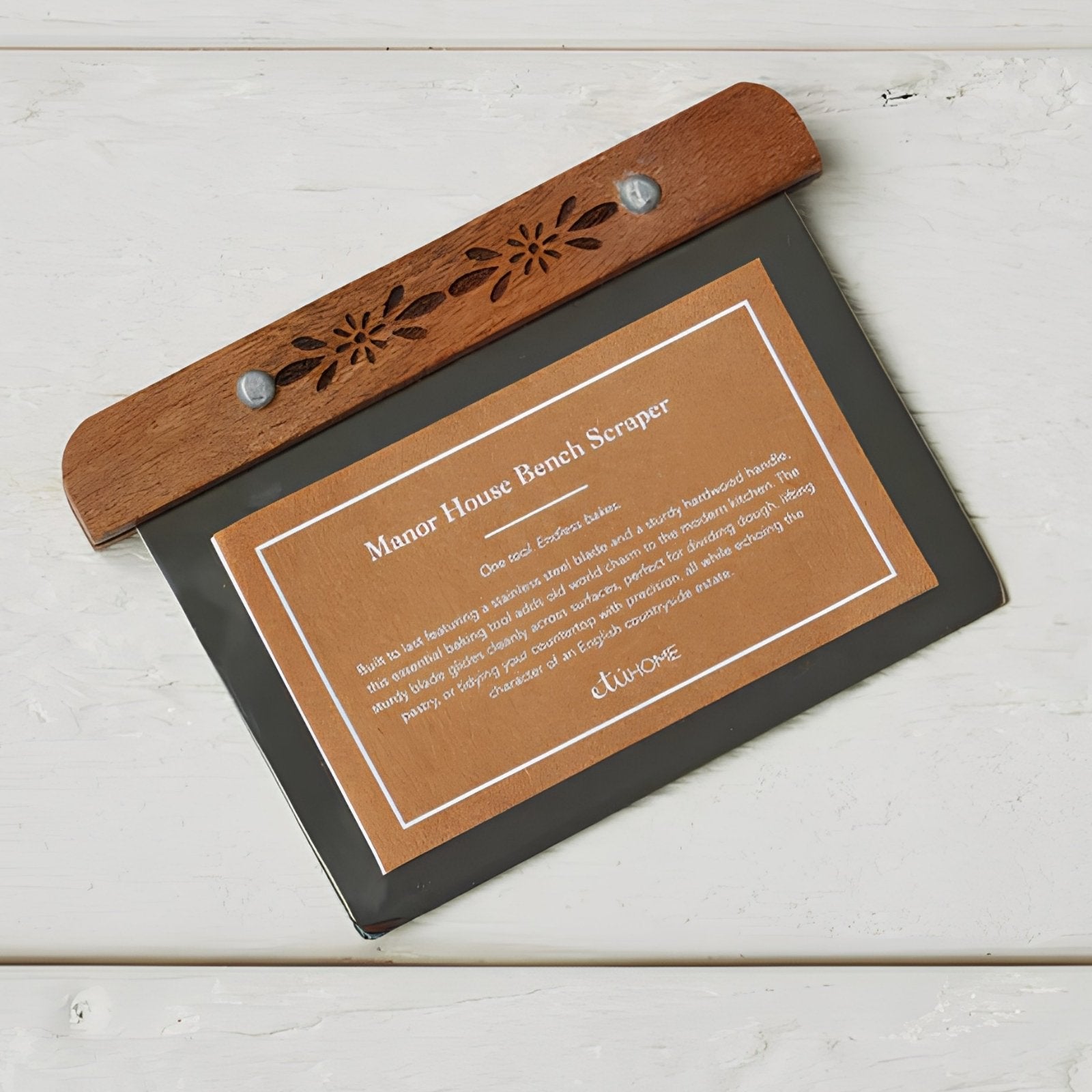 Bench Scraper, Wood Handle
