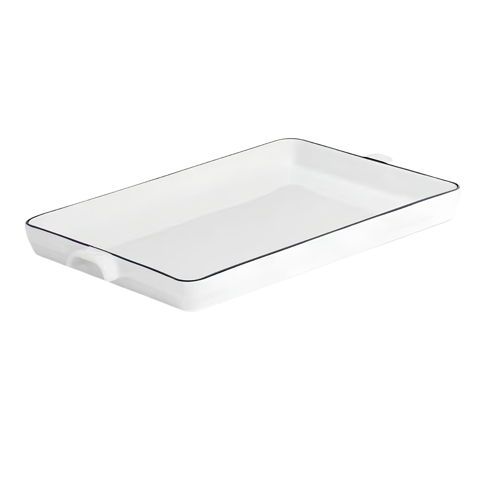 Baking Slab with Blue Rim