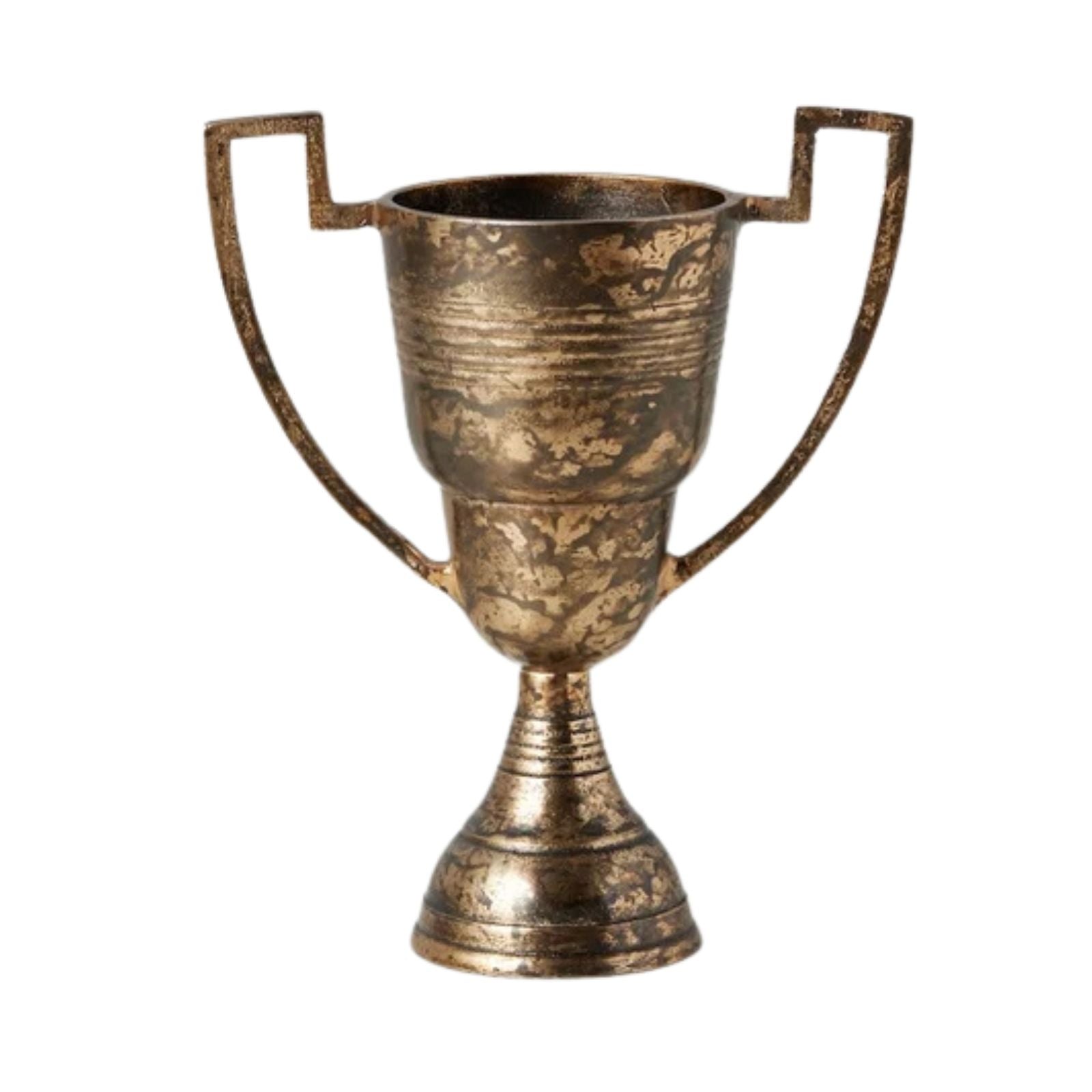 Vintage Trophy Cup Medium Distressed Gold