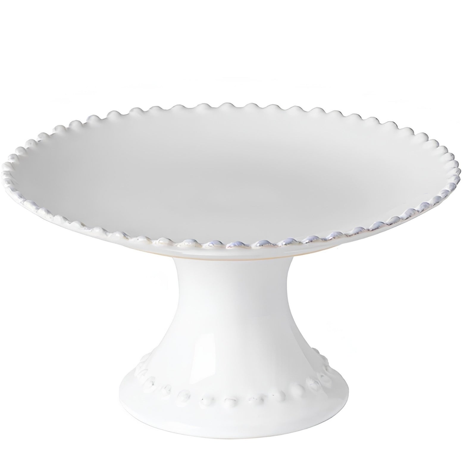 Pearl Footed Plate, Small White