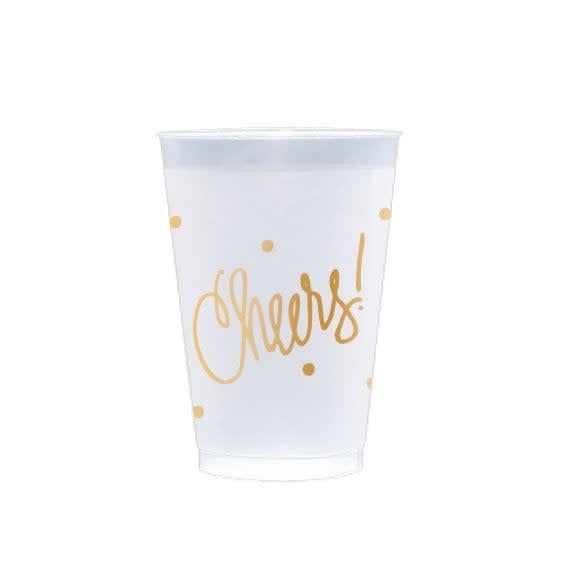 Cheers Frosted Plastic Cups 12oz