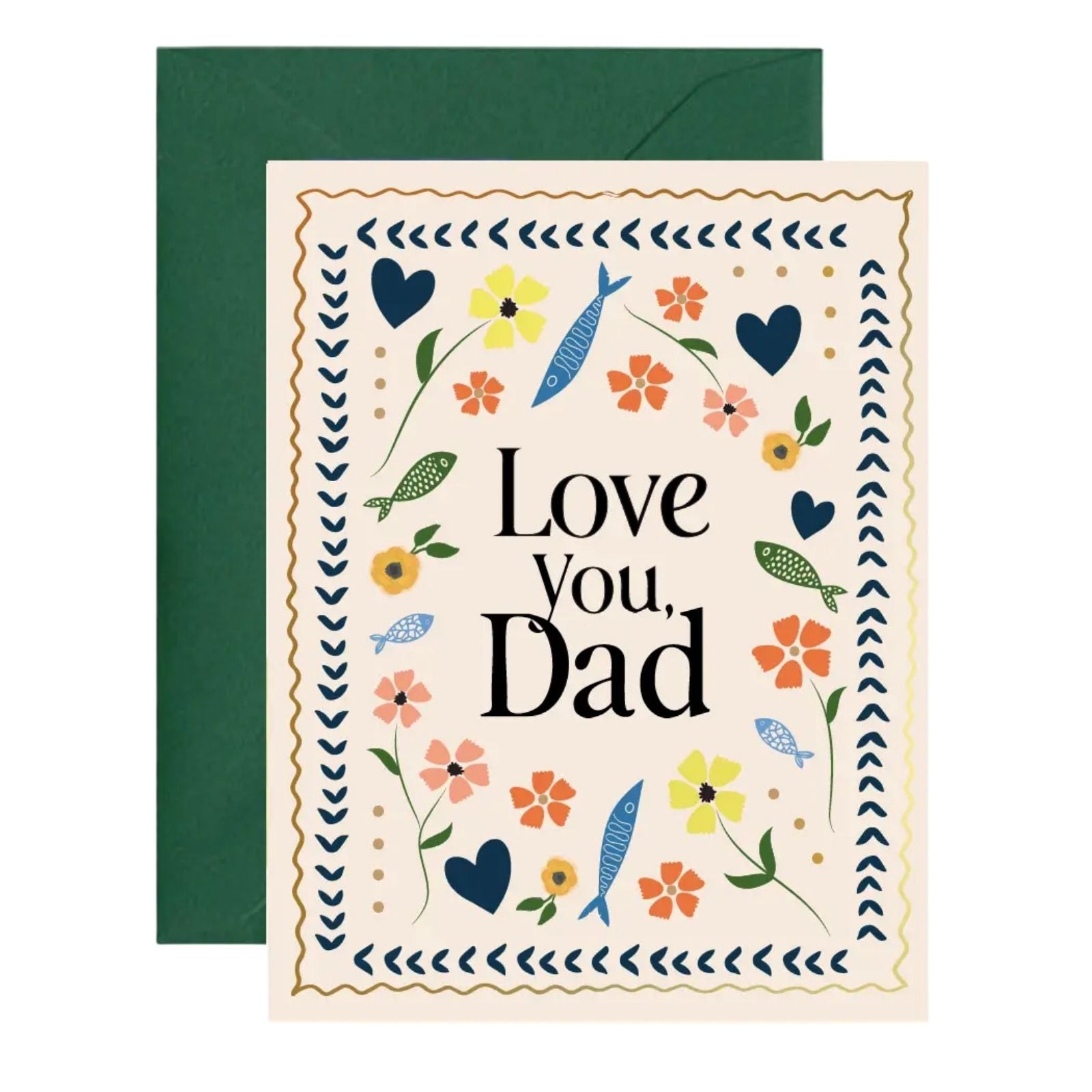 Mosaic Dad Floral Father's Day Card