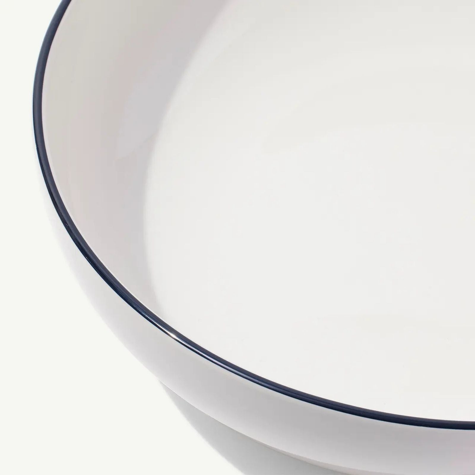 12'' Serving Bowl - Navy Rim