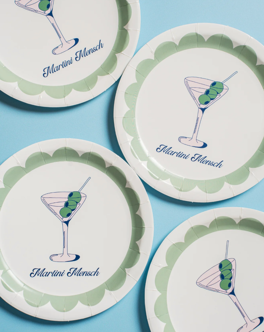 Martini Mensch Paper Plates