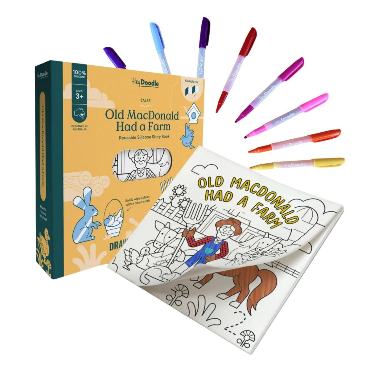 Old MacDonald Had a Farm Tales - Reusable Coloring Book