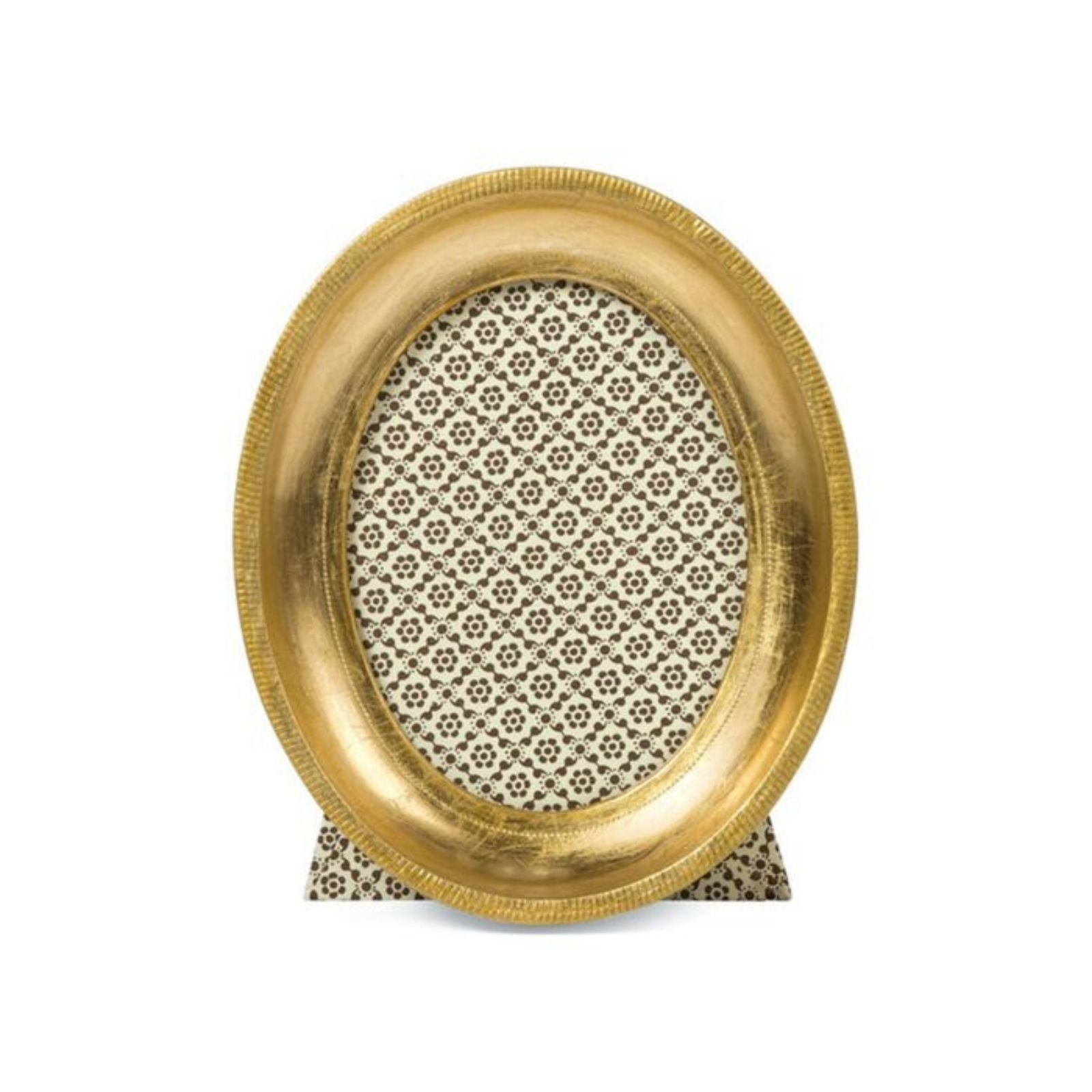 Italian Frame Oval Gold Leaf 4"