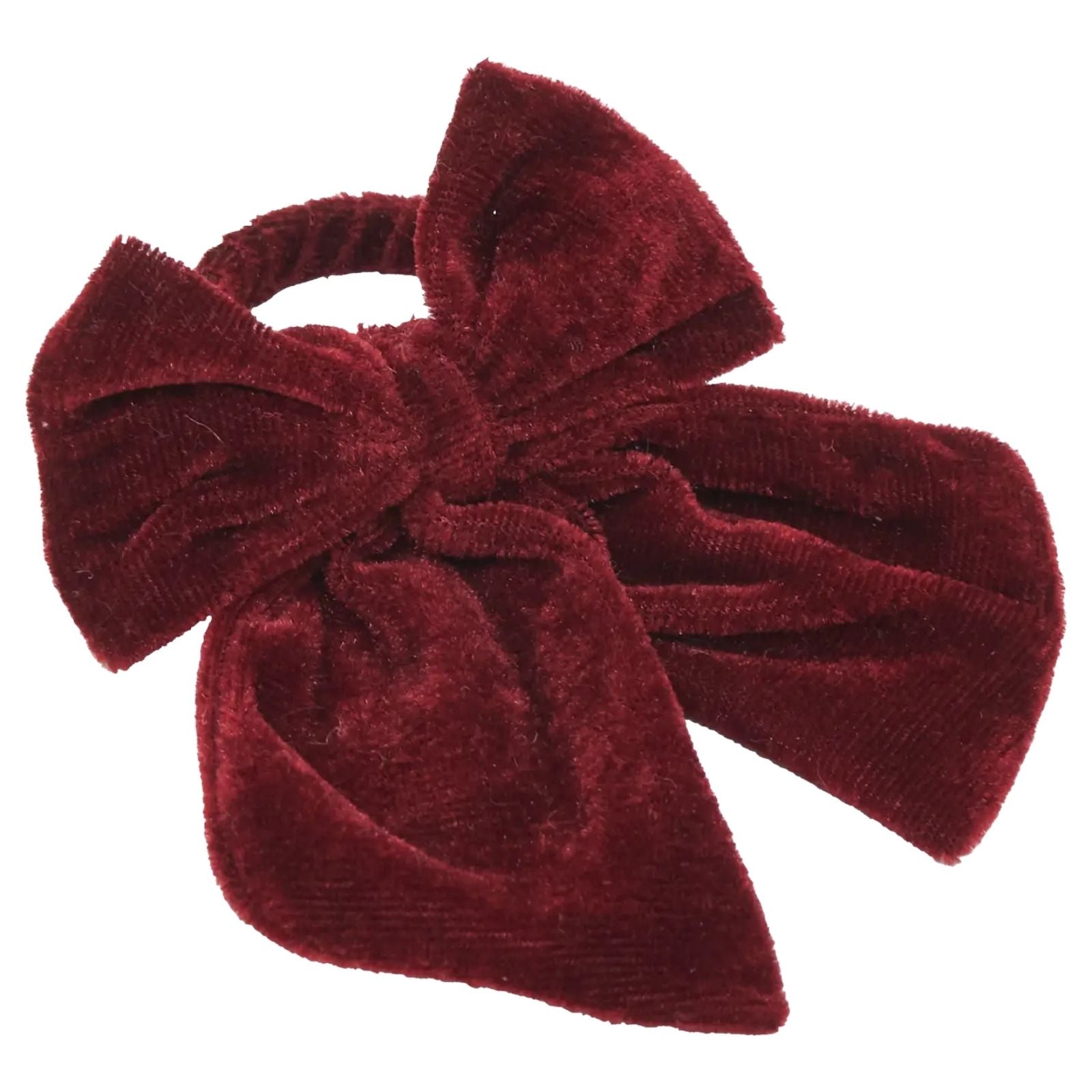 Velvet Bow Napkin Ring - Burgundy