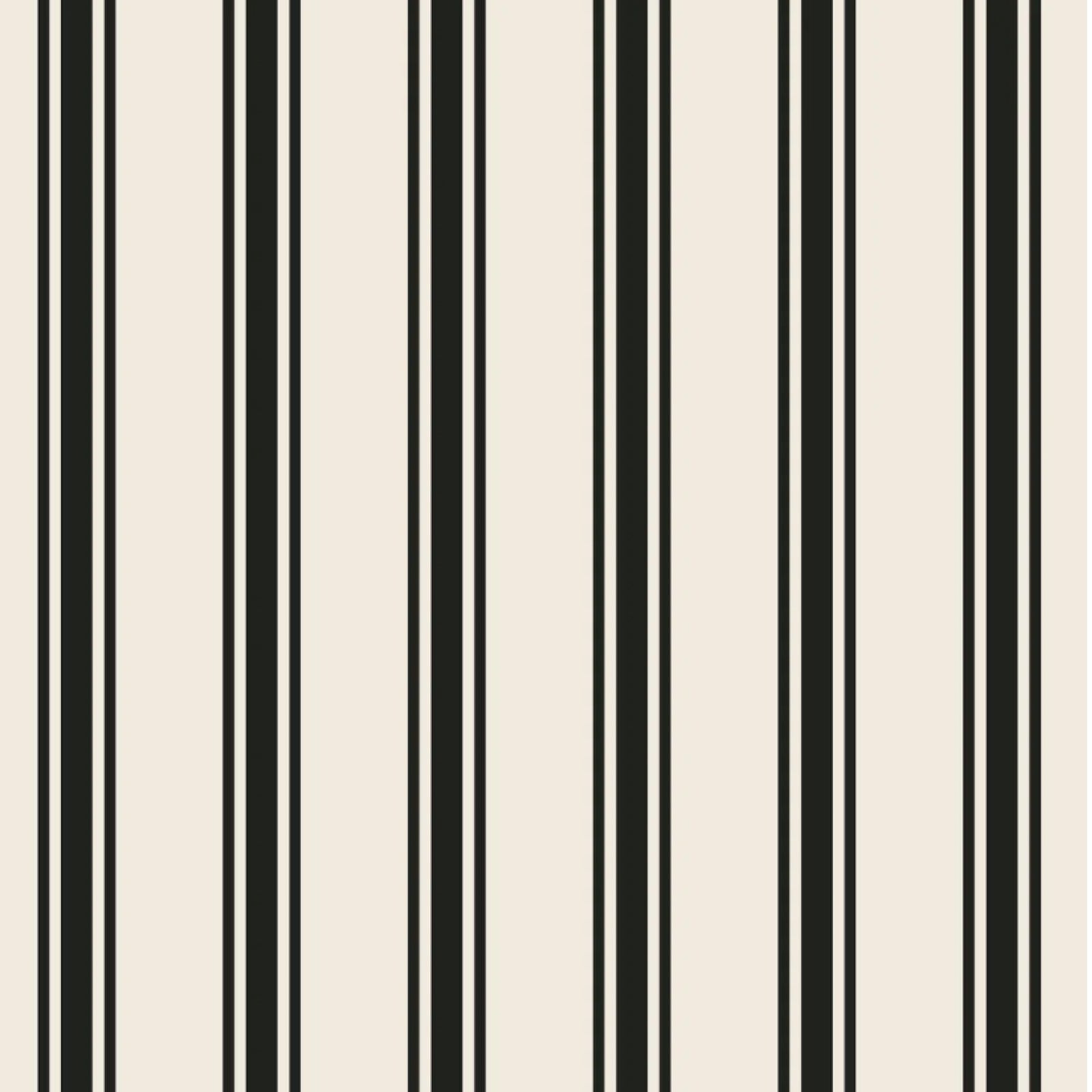 Black Linen Stripe Cocktail Napkin
