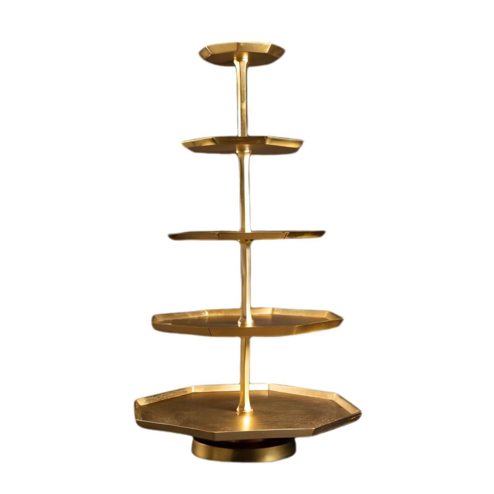 Gold Textured 5 Tier Stand