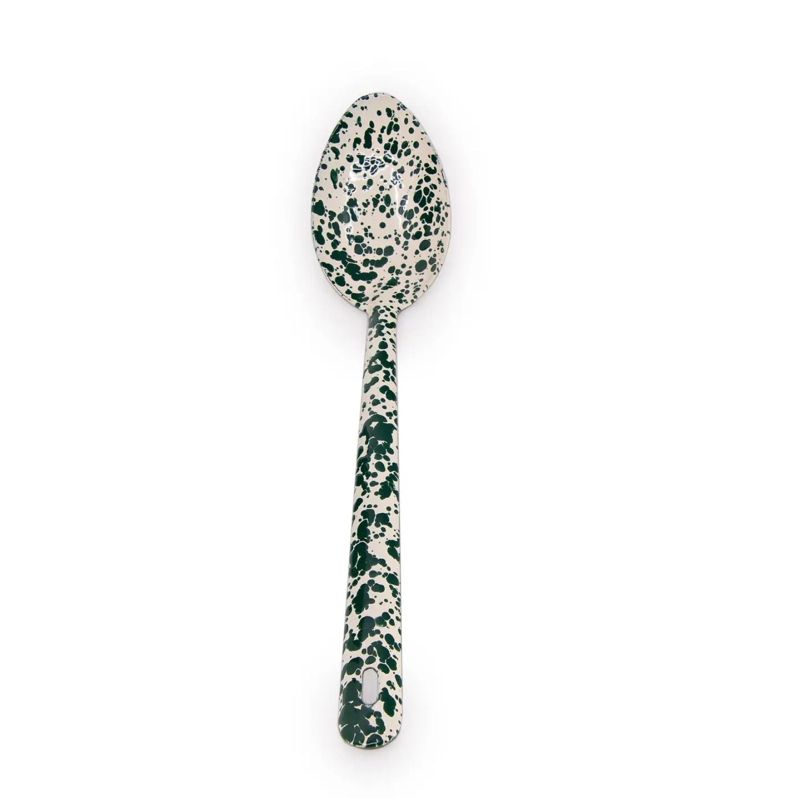 Splatter Large Serving Spoon Green and Cream