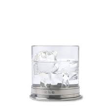 MATCH Pewter & Crystal Double Old Fashioned Glass Match