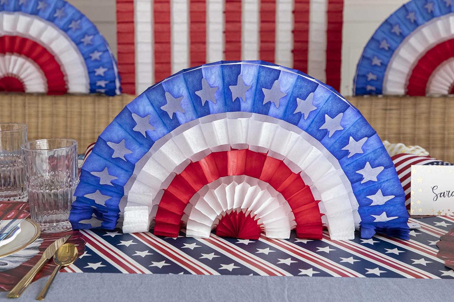 Patriotic Large Star Fan