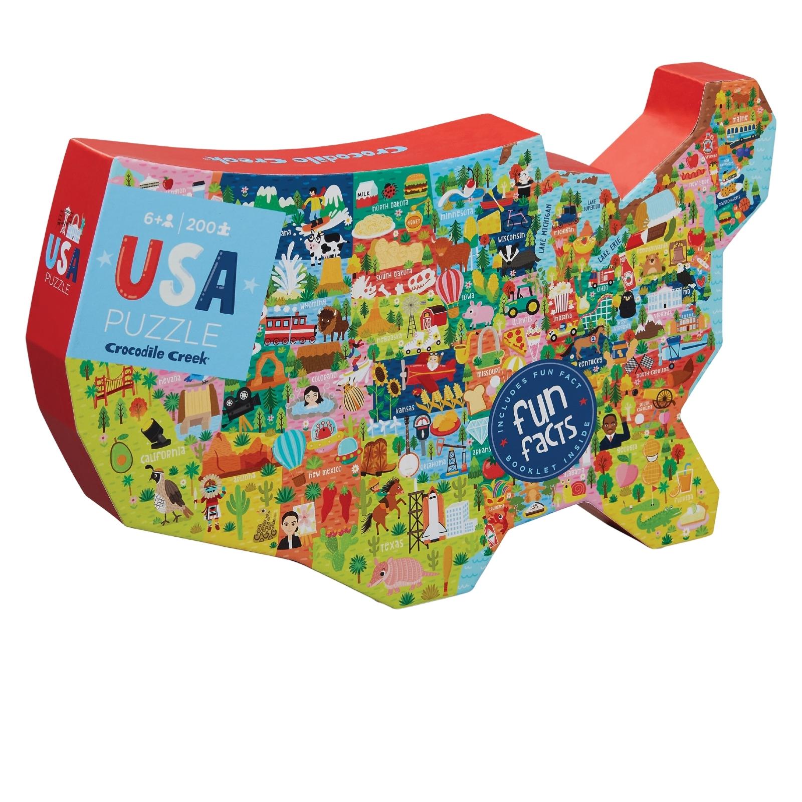 200 Pc USA Shaped Puzzle