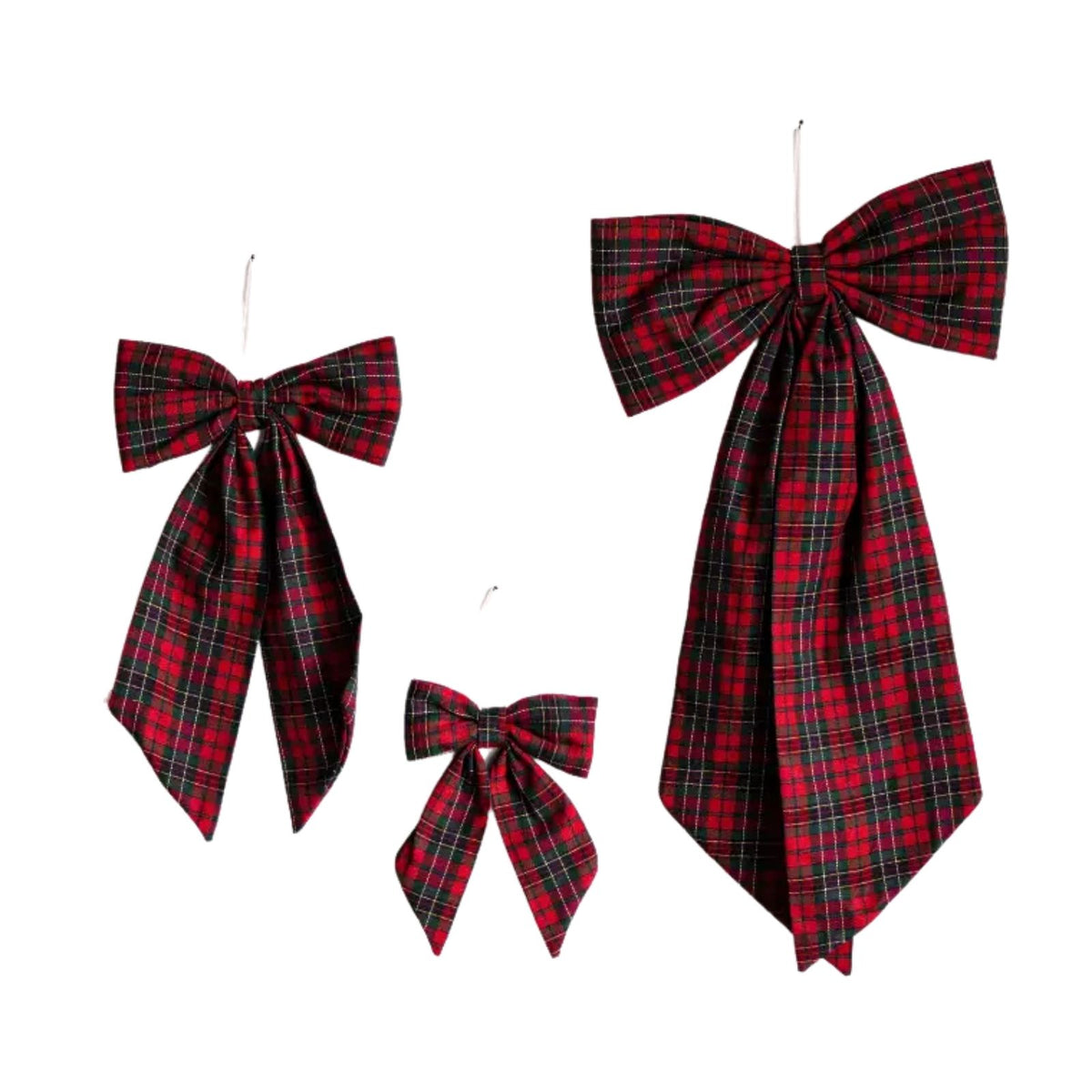 Plaid Red Bow Large