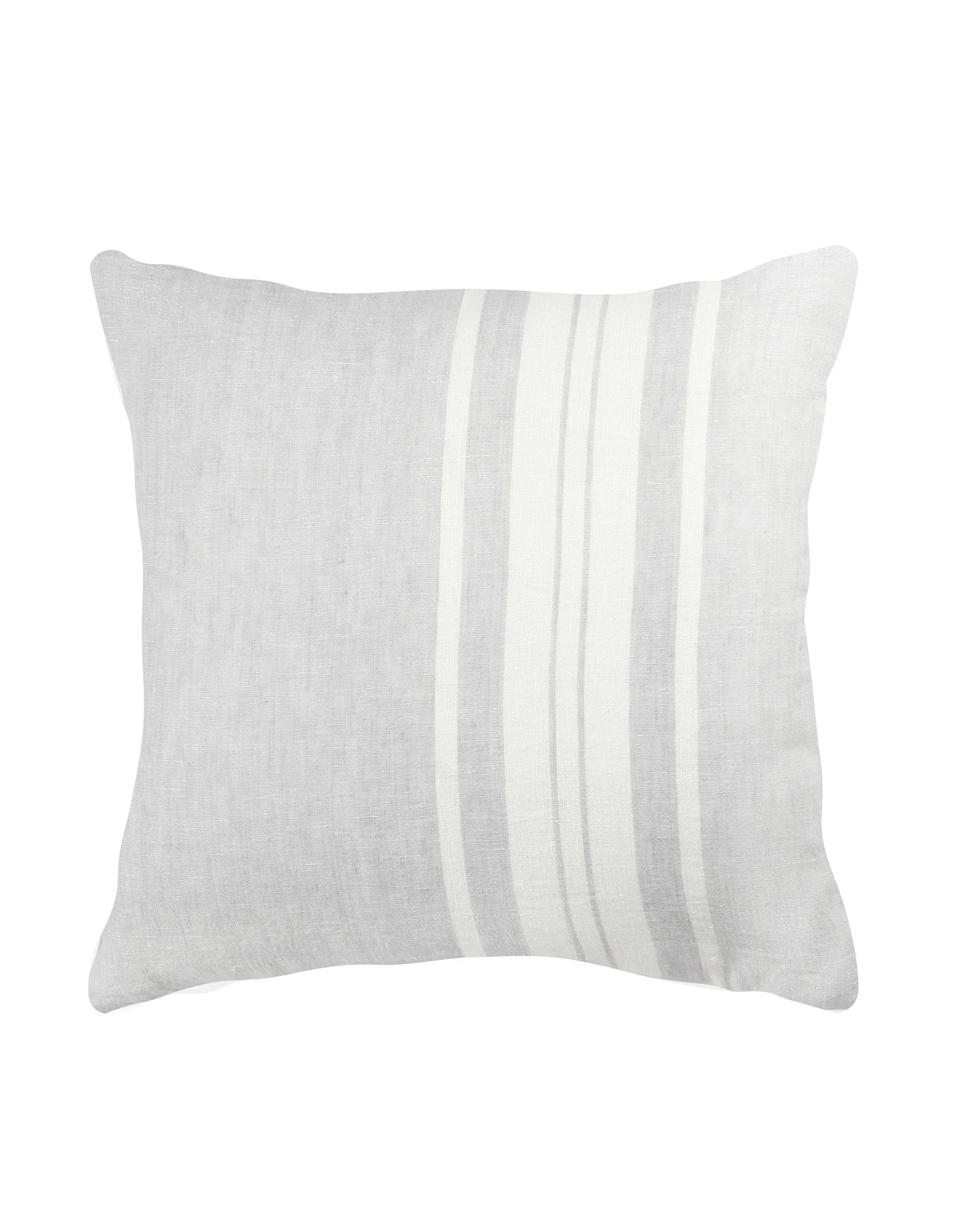 Light Grey Bold Stripes 20x20 Down So Soft Linen Pillow