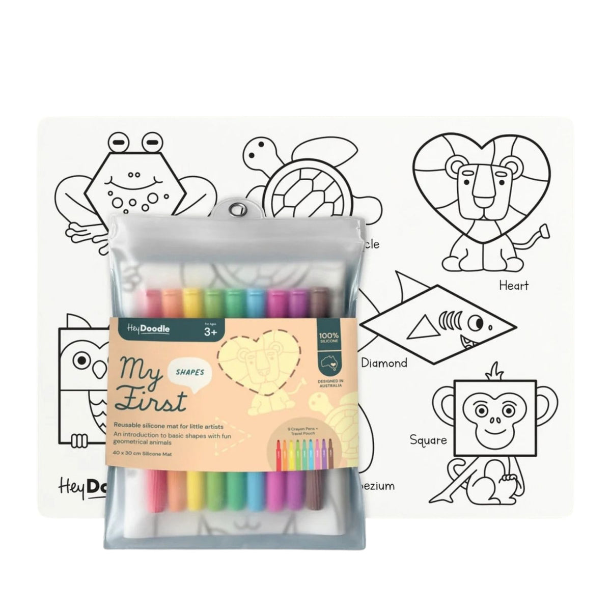 My First Shapes Coloring & Doodle Mat