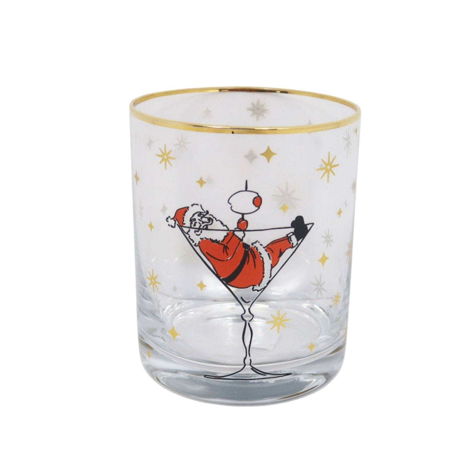 Cocktails with Santa Rocks Glass