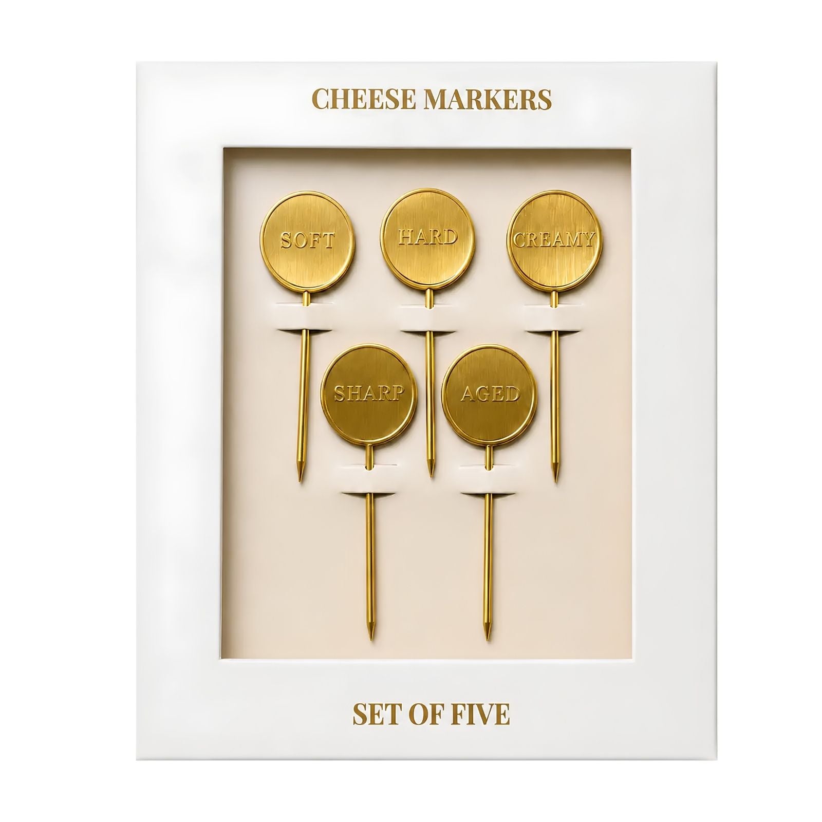 Cheese Markers Set Brass