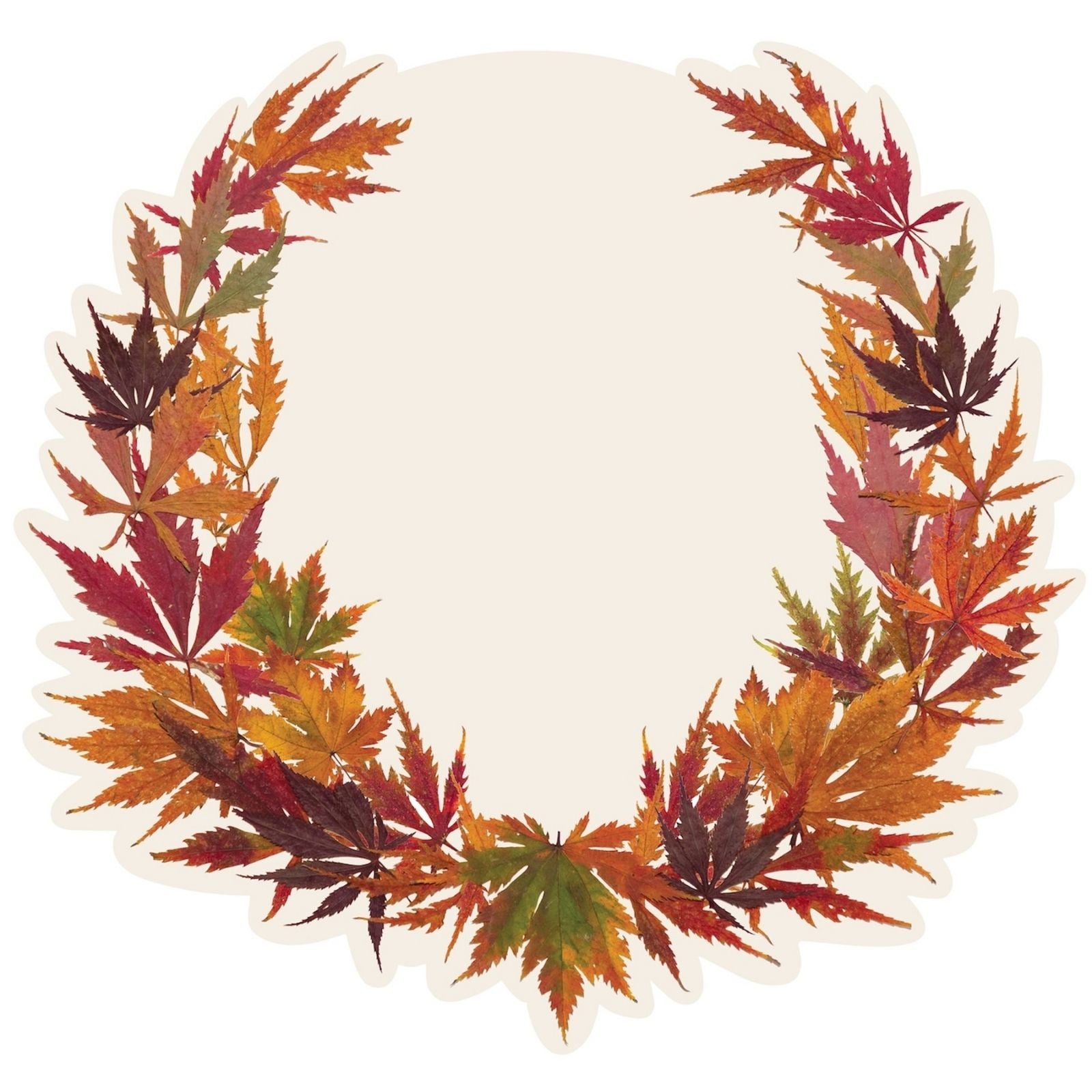 Die-cut Japanese Maple Wreath Placemat