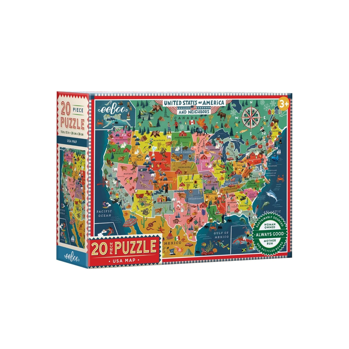 USA Map 20pc Puzzle