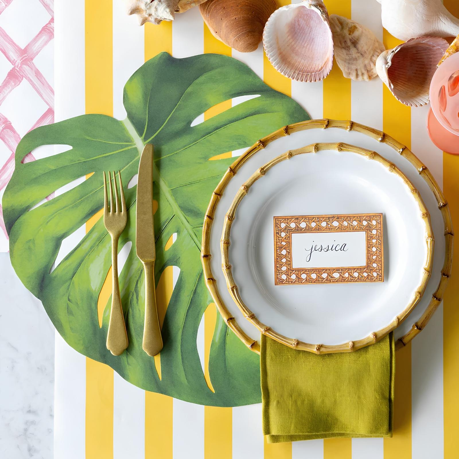 Die Cut Monstera Leaf Placemat