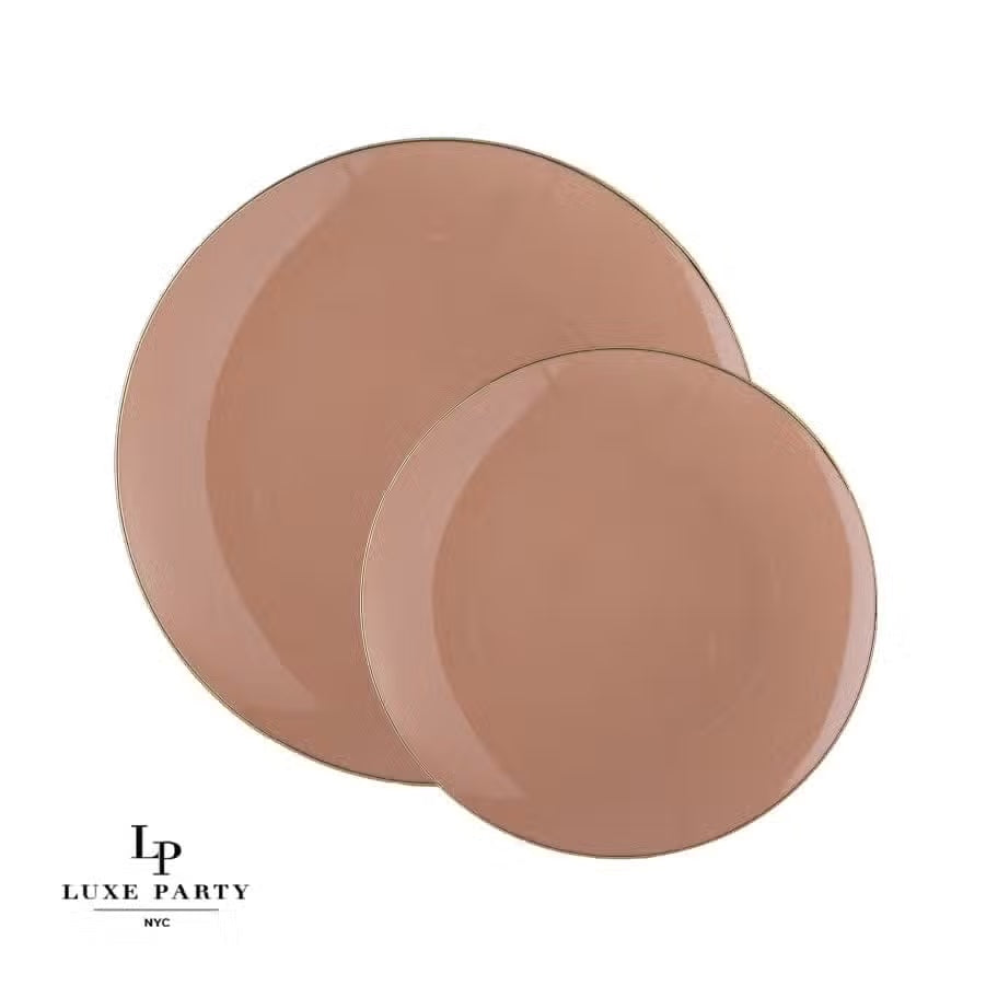 Gold Round Plastic Plates | 10 Pack