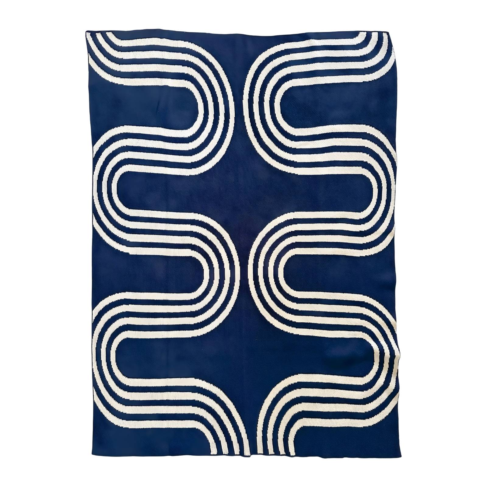 78th Street Throw Blanket in Navy Blue