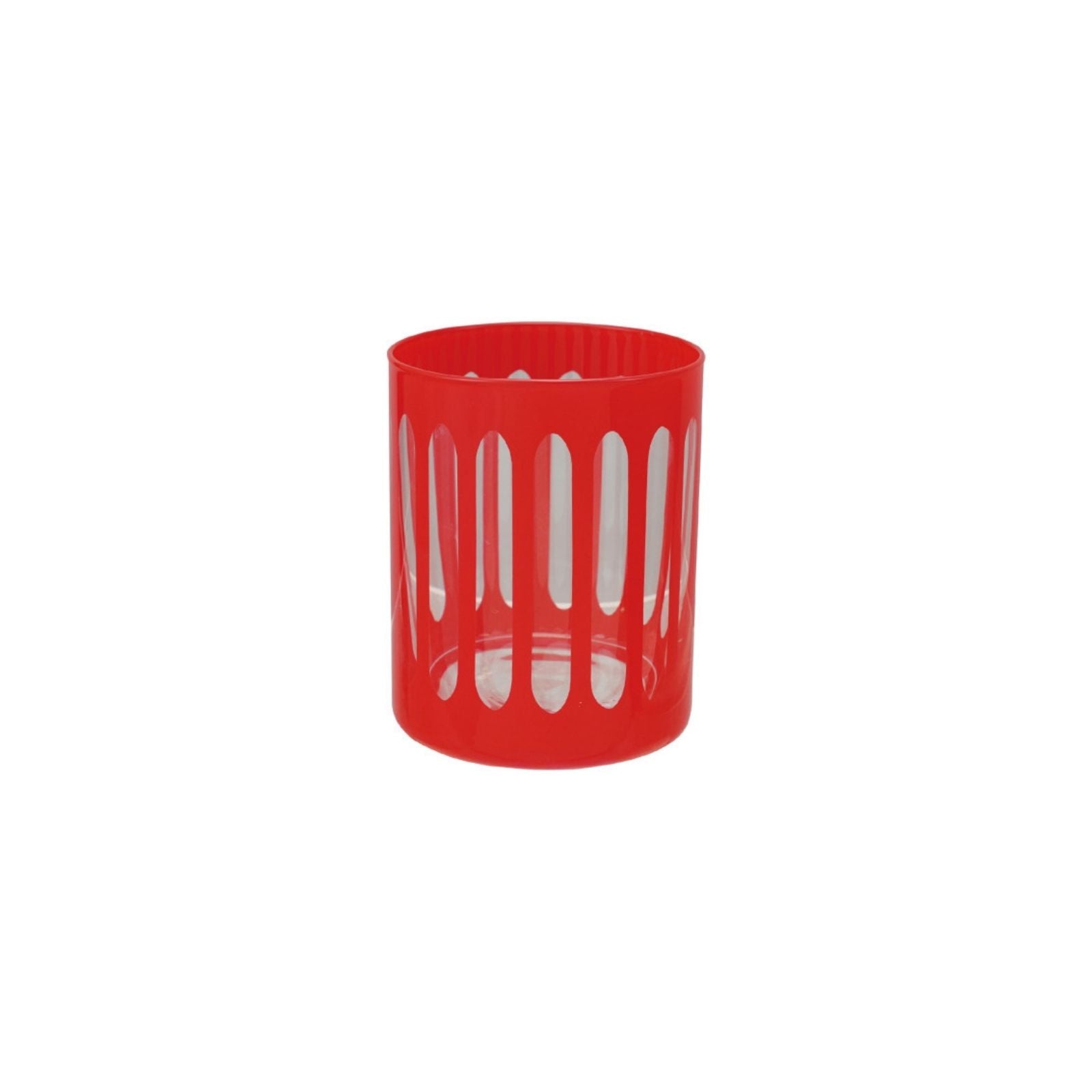 Striped Drinking Glass - Red