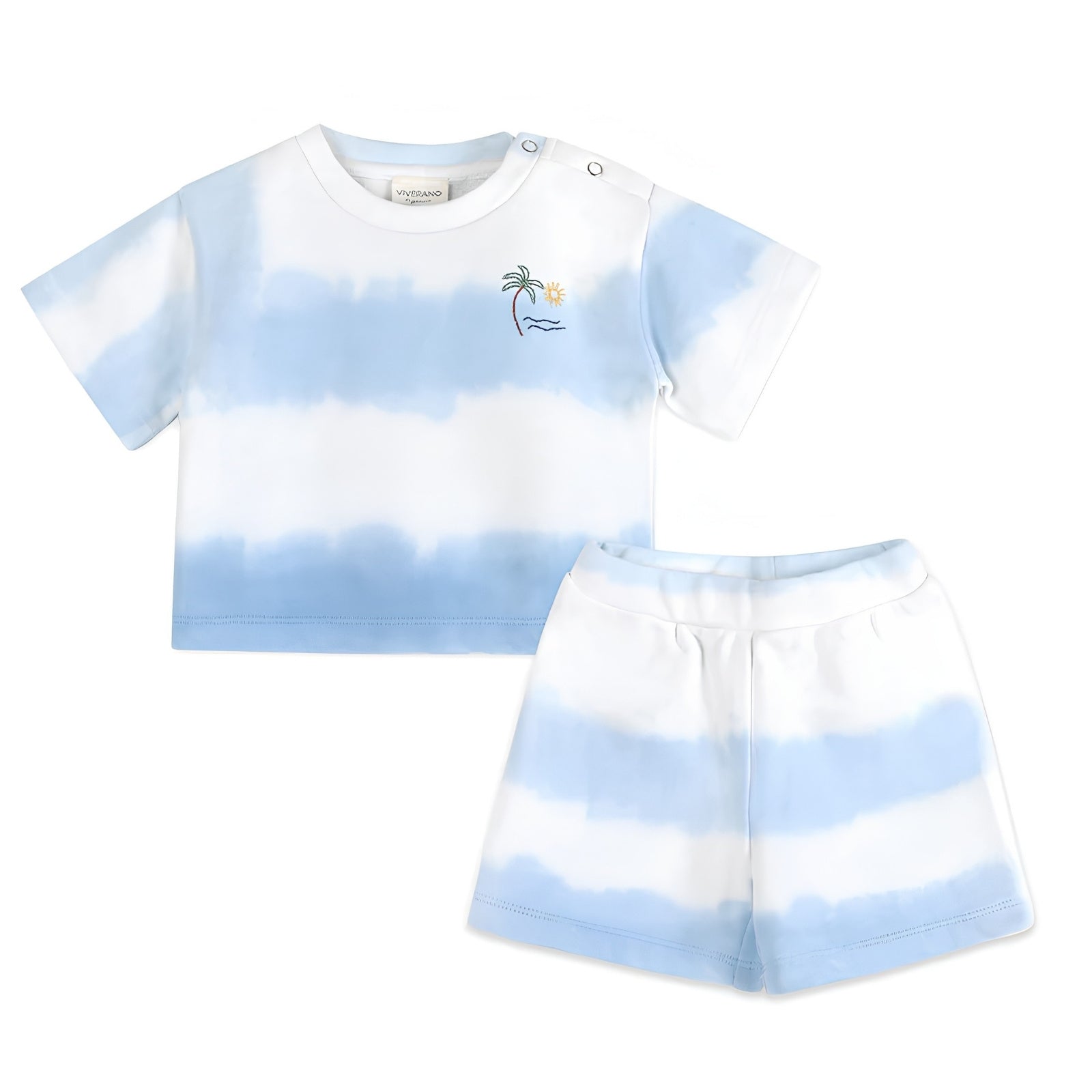 Tie Dye Tee Shorts Set - Blue Breeze 3-6M