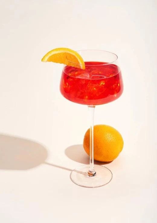Angled Crystal Amaro Spritz Glass