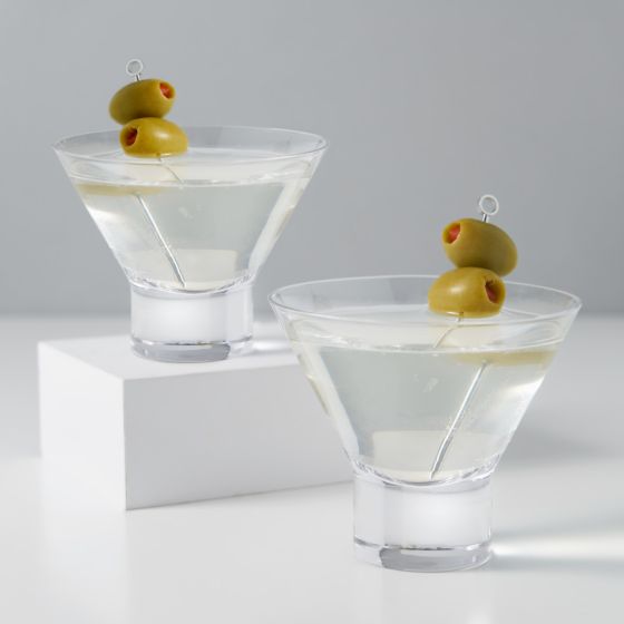 Heavy Base Crystal Martini Glass