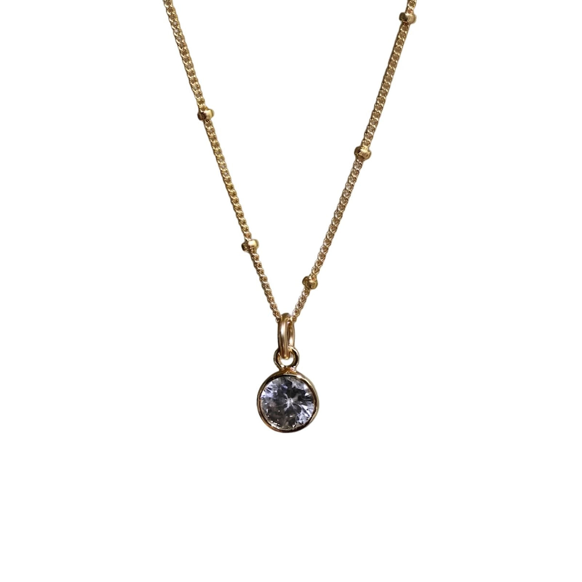 Penelope Round Bezel Necklace