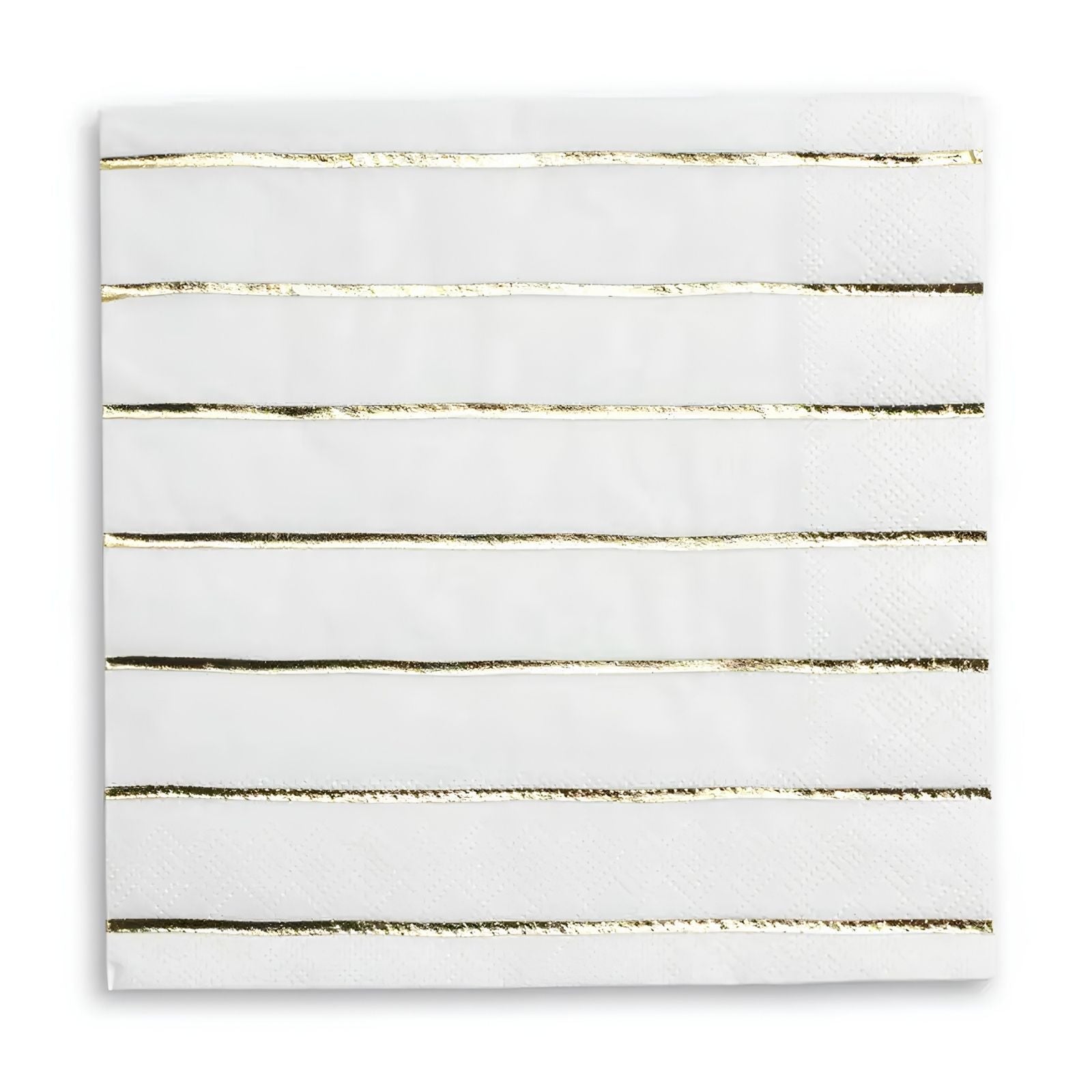 Frenchie Striped Gold Napkins Large