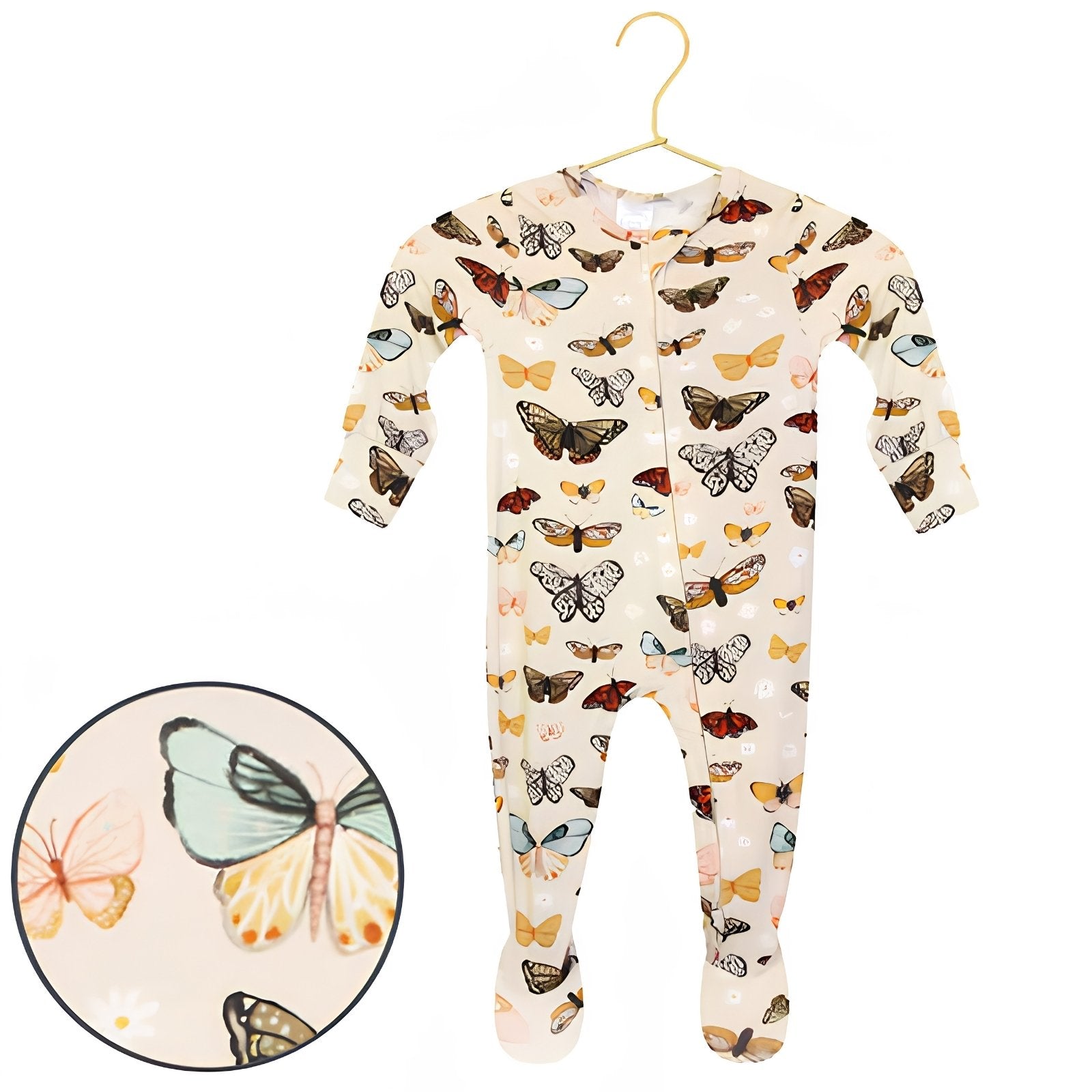 Amelia Zipper Footies 0 - 3 Mo