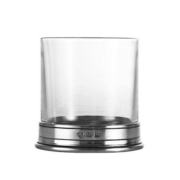 MATCH Pewter & Crystal Double Old Fashioned Glass Match