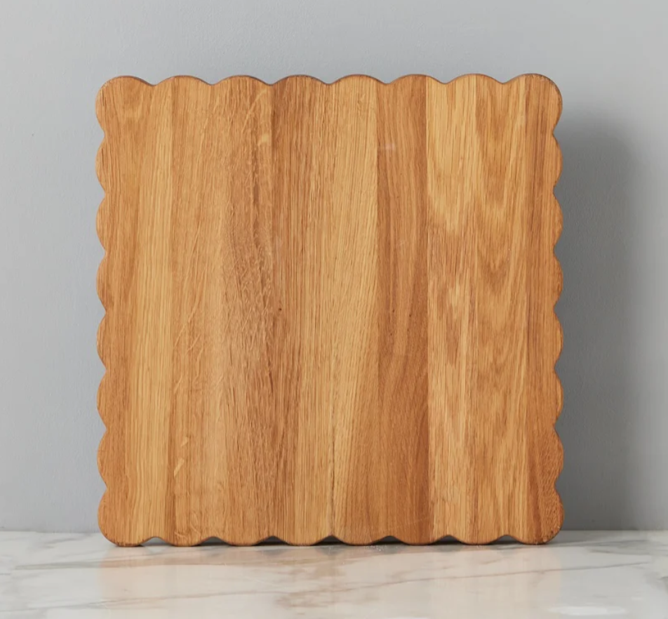 Large Square Scalloped Cutting Board