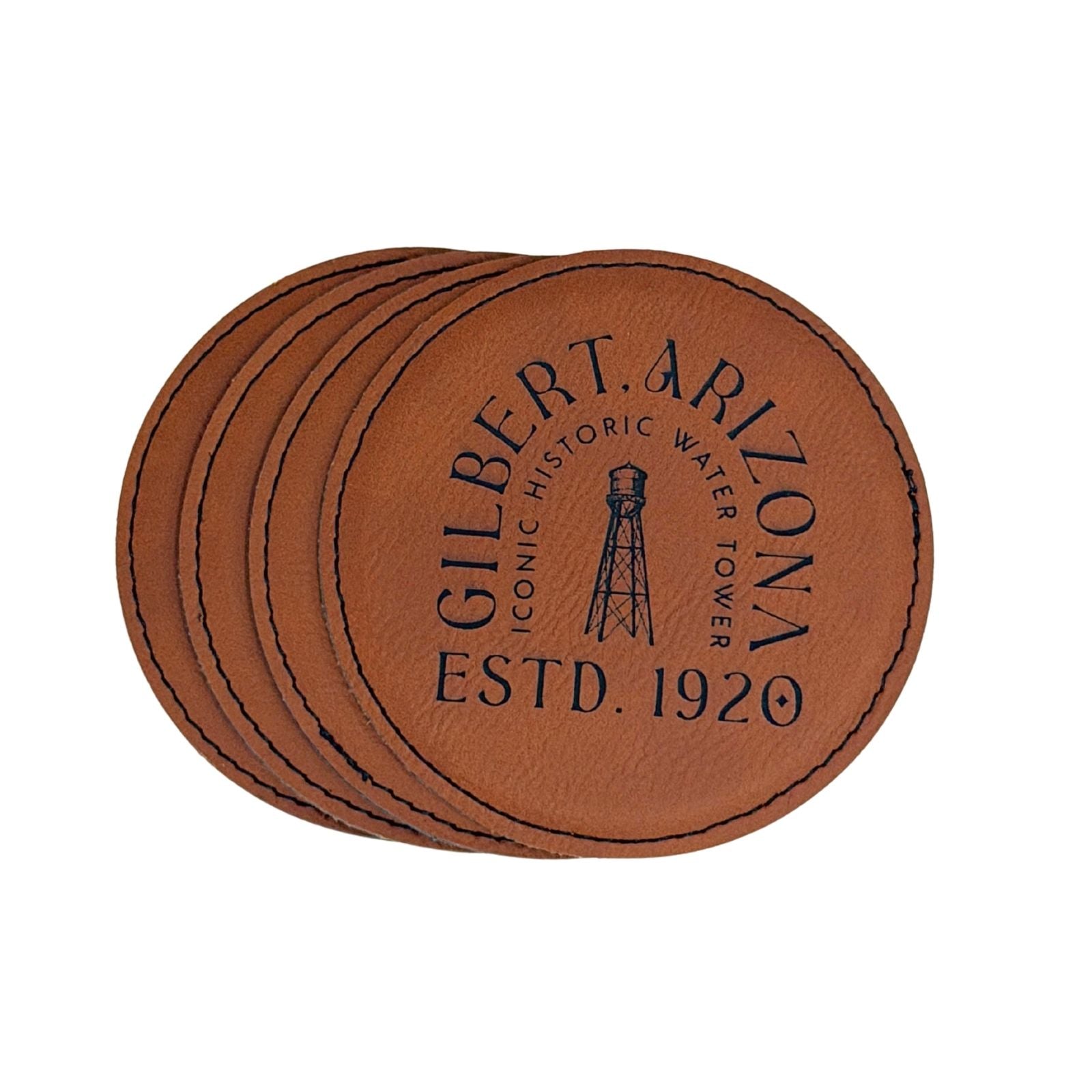Gilbert Leather Coasters S/4