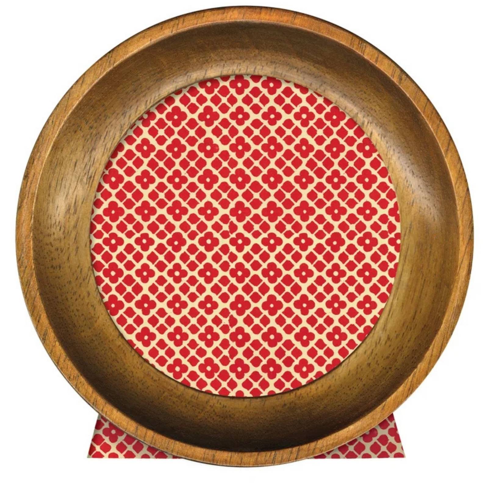 Italian Frame Round Walnut 5"
