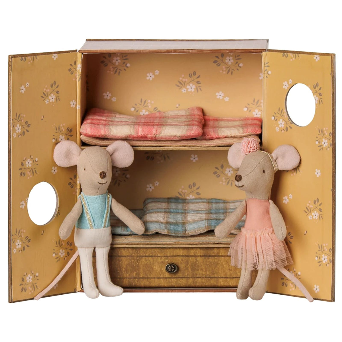 Ballet mice in dance studio, Little sister and brother