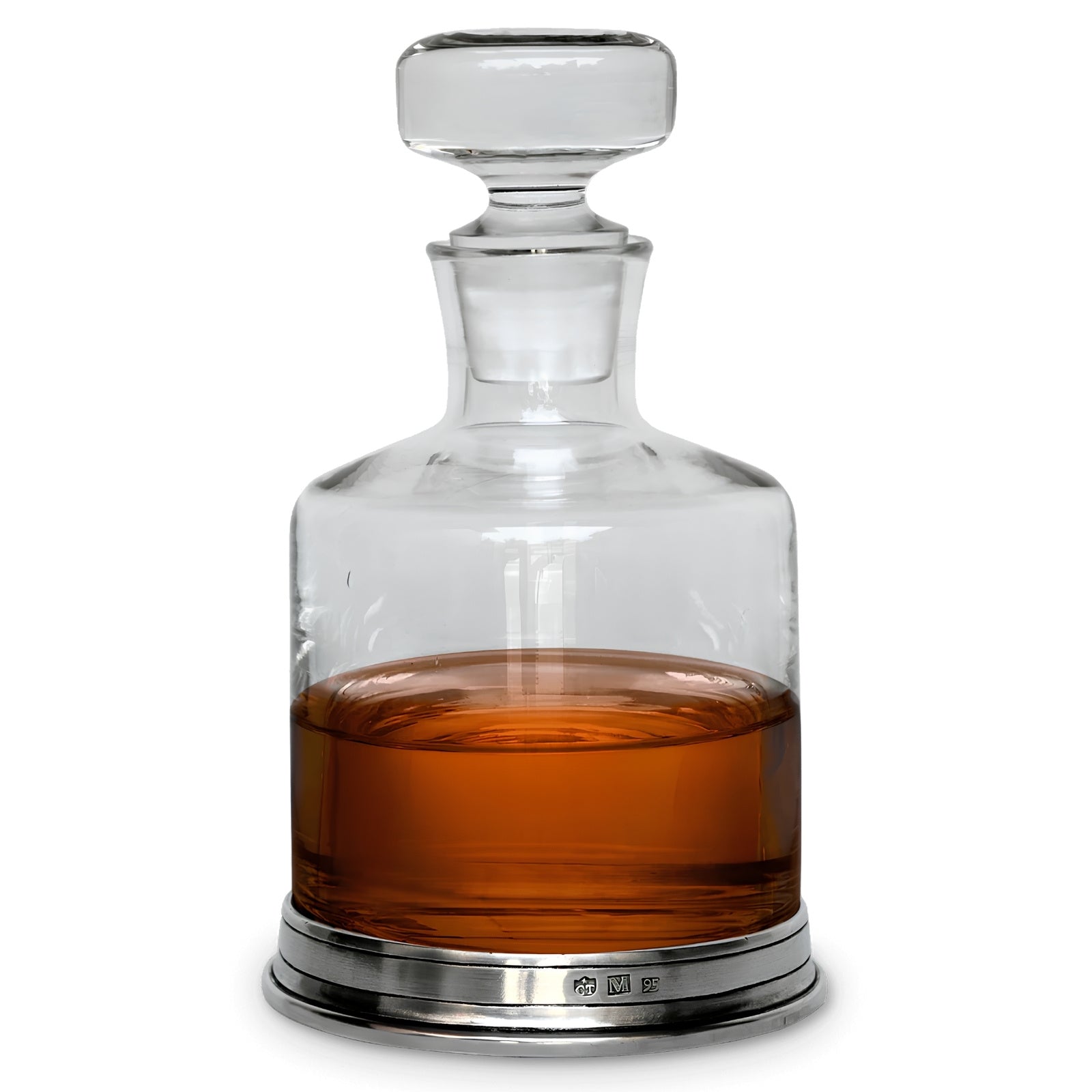 MATCH Pewter Crystal Spirits Decanter with Top