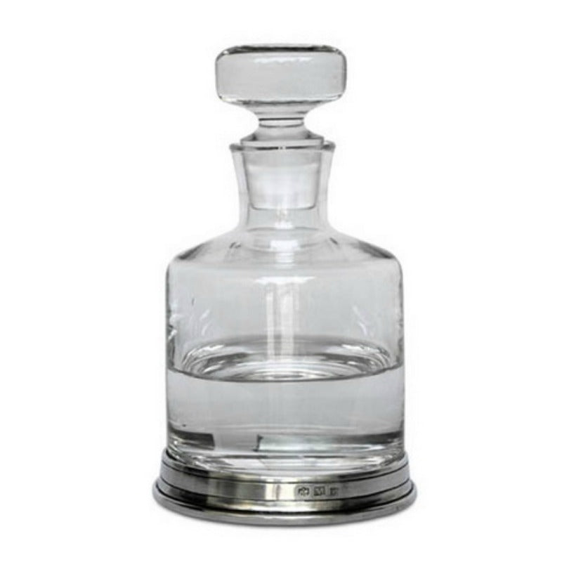 MATCH Pewter Crystal Spirits Decanter with Top