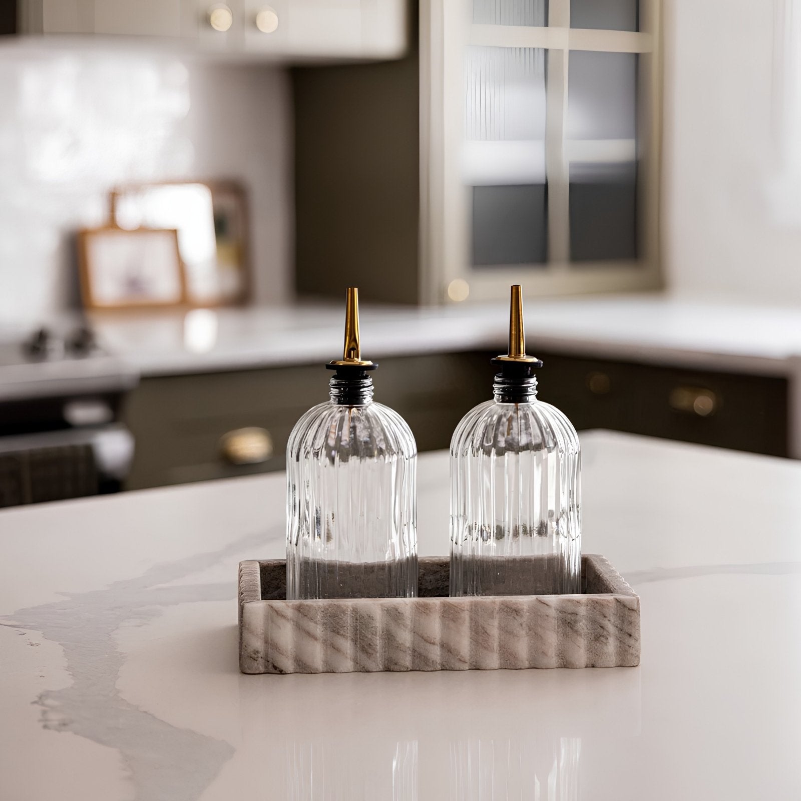 Scallop Glass Bottle