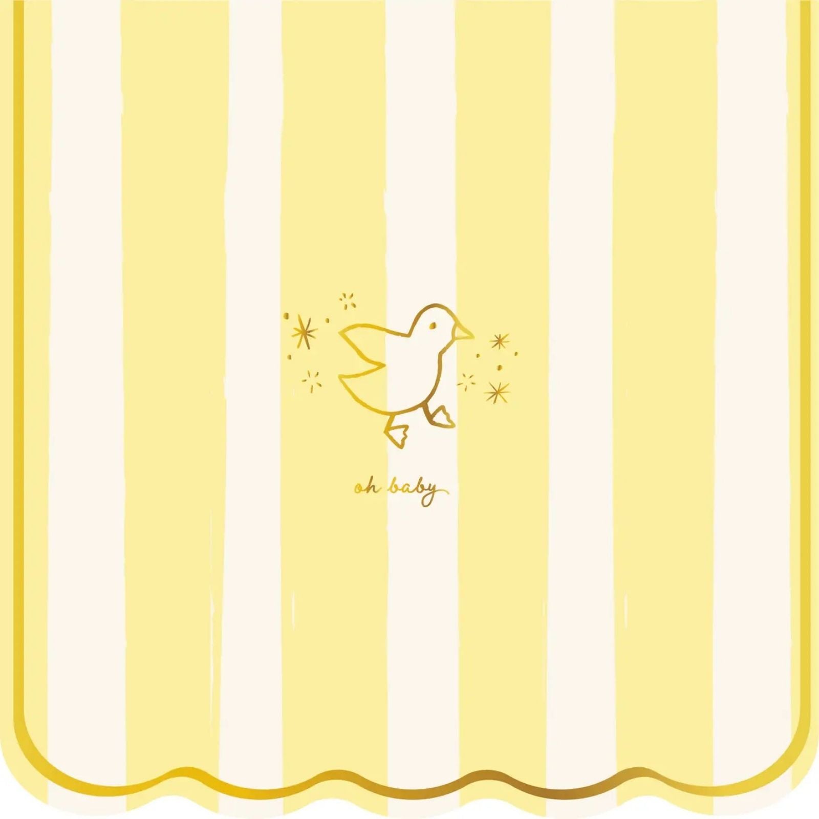 Oh Baby Cocktail Napkins- Yellow