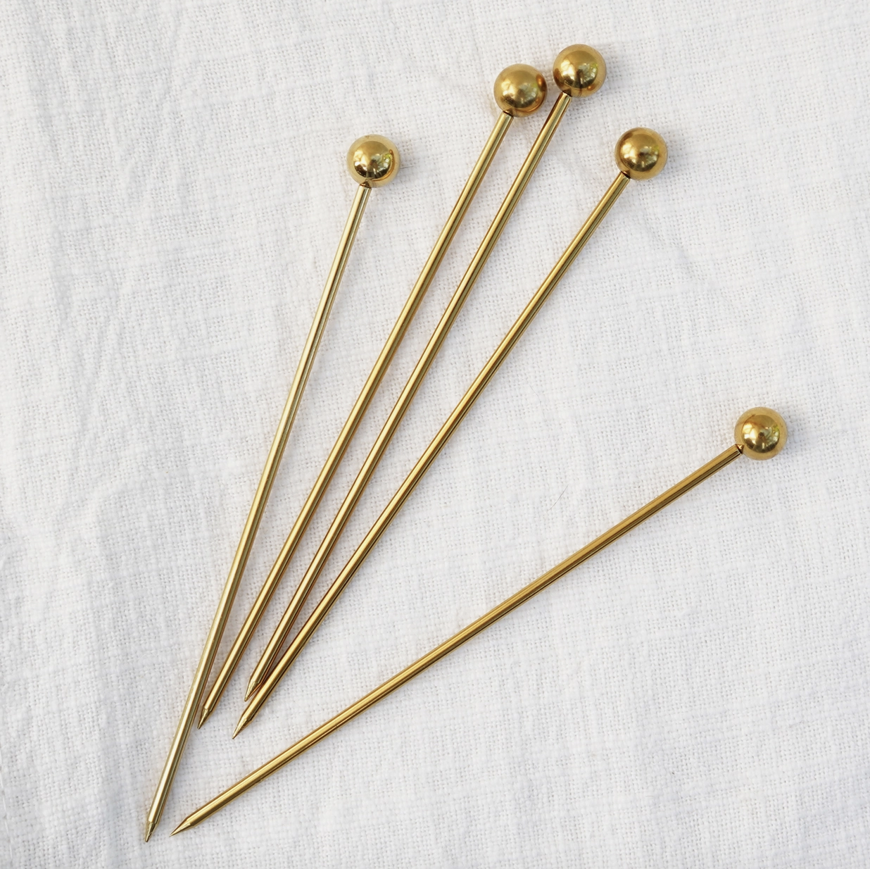 Gold Cocktail Picks - 12pc short